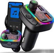 Multifunkční RGB transmitter C15 - Bluetooth 5.0 - USB nabíječka