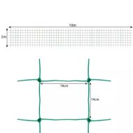 Podpůrná síť na pěstování rostlin 2x10m - zelená