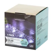 Solární zahradní LED světla 8 LED - 4 ks - teplá bílá