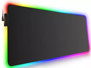 Herní podložka pod myš a klávesnici s RGB LED podsvětlením - 80 x 30 cm